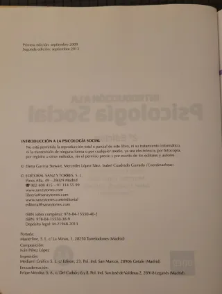Introducción a la Psicología Social UNED