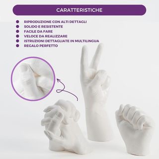 Kit per calchi in gesso delle mani - Nuovo