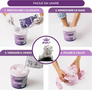 Kit per calchi in gesso delle mani - Nuovo
