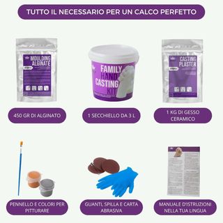 Kit per calchi in gesso delle mani - Nuovo