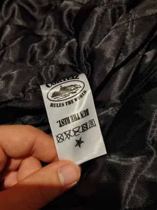 Chaqueta de cuero Corteiz Negra