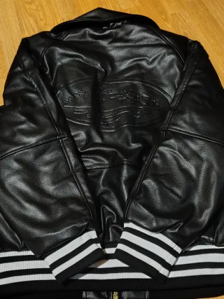 Chaqueta de cuero Corteiz Negra