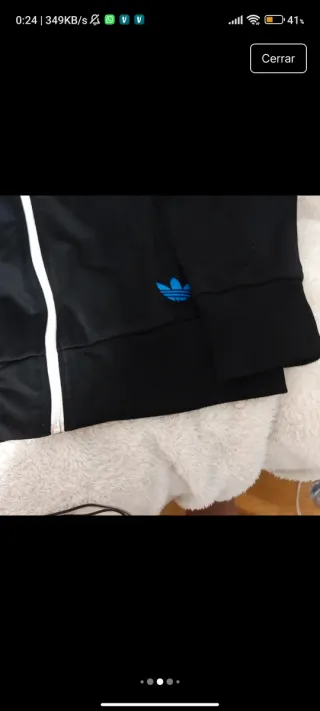 Sudadera Adidas Talla M/L Negra y Azul