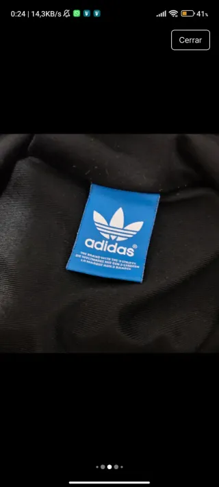 Sudadera Adidas Talla M/L Negra y Azul