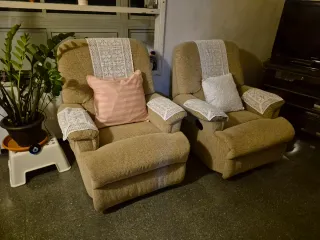 Conjunto 4 sillones individuales tela