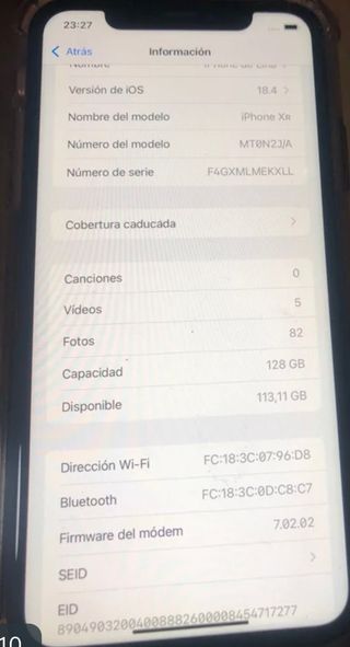 iPhone XR Rojo 84% Batería
