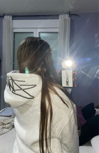 Sudadera Stussy gris con firma