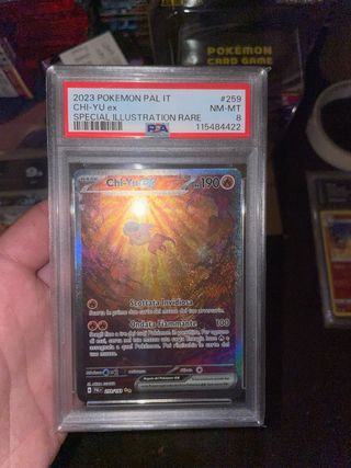 Carta Pokemon Chi-Yu ex Graduata PSA 8