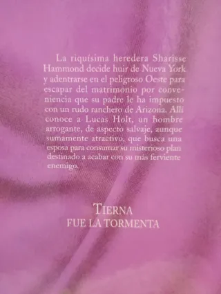 Libro 'Tierna fue la tormenta' de Johanna Lindsey.