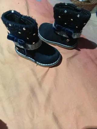 Stivaletti bambina blu con glitter