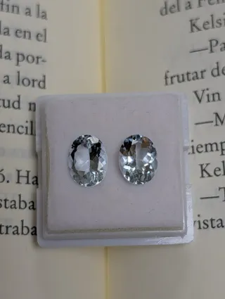 Pareja de aguamarinas naturales