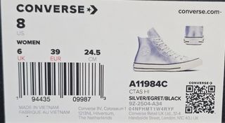 Zapatillas Converse color Plata talla 39