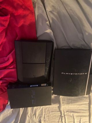 Consola PlayStation 2 Negra sin cables y mando