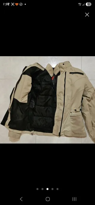 Chaqueta Moto Dainese Beige Mujer