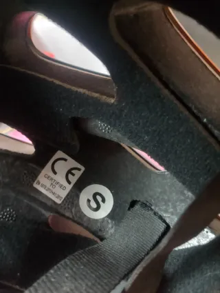 Casco bici niño naranja y azul