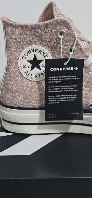 Converse Plataforma Talla 40 Rosa Glitter