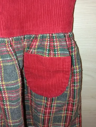 Vestito bambina rosso a quadri