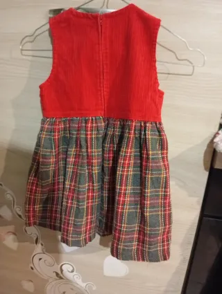 Vestito bambina rosso a quadri
