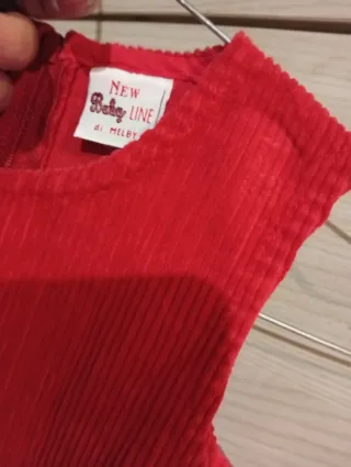 Vestito bambina rosso a quadri