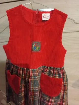 Vestito bambina rosso a quadri