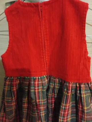 Vestito bambina rosso a quadri