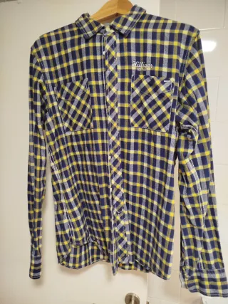 Camisa Tommy Hilfiger cuadros azul y amarillo