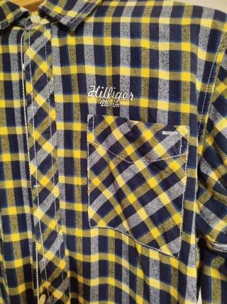 Camisa Tommy Hilfiger cuadros azul y amarillo