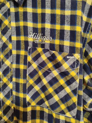 Camisa Tommy Hilfiger cuadros azul y amarillo
