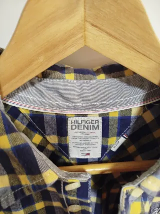 Camisa Tommy Hilfiger cuadros azul y amarillo
