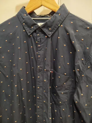 Camisa Tommy Hilfiger Hombre Azul Estampada