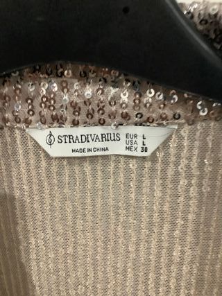 Camisa Stradivarius lentejuelas degradadas