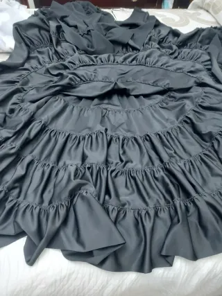 Vestido Flamenca Negro Volantes Talla L nuevo.