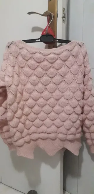 Jersey rosa palo tejido