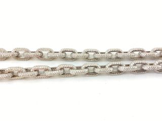 cadena plata 925mm con piedra con circonita 30cm