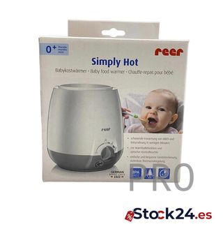 reer Calentador de alimentos Simply Hot para biberones y tarros con función Keep Warm - Blanco/Gris