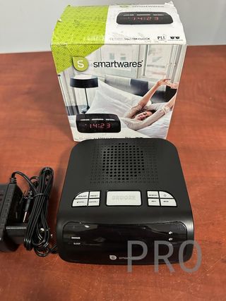 Smartwares CL-1459 – Reloj despertador con dos alarmas, radio FM