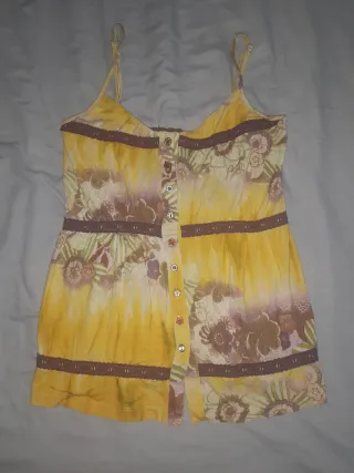 Blusa de tirantes estampada