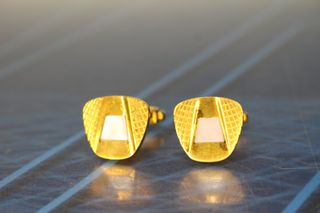 Antiguos gemelos chapados en oro. Francia, Duvix.