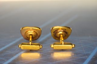 Antiguos gemelos chapados en oro. Francia, Duvix.