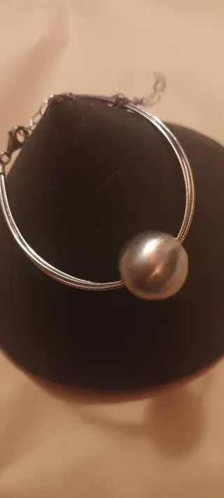 Pulsera Plata con Bola