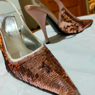 Zapatos Dolce&Gabbana Tacon Lentejuelas Rosa