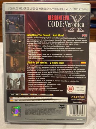Resident Evil Code Veronica X PS2 Platinum
