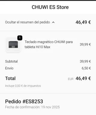 Teclado Tablet Chuwi Hi10 Max
