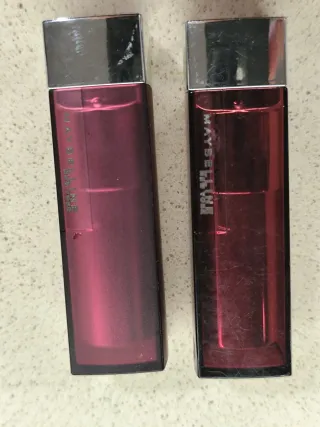 Lote 2 pintalabios Maybelline (marrón y rosa)
