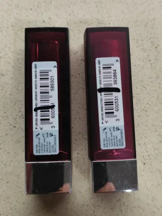 Lote 2 pintalabios Maybelline (marrón y rosa)