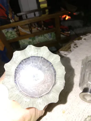 Juego de 2 botellas de cristal