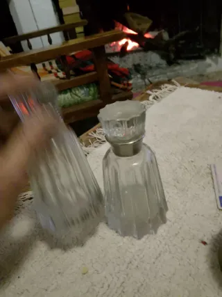 Juego de 2 botellas de cristal