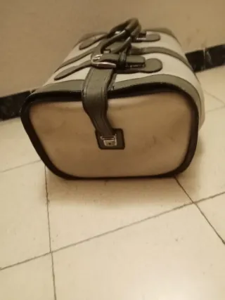 ANTIGUA BOLSA VINTAGE DOGA BEIGE/VERDE OLIVA