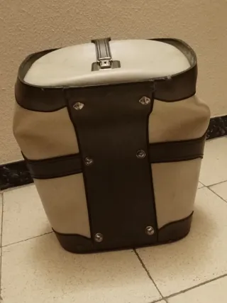 ANTIGUA BOLSA VINTAGE DOGA BEIGE/VERDE OLIVA