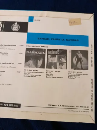 Vinilo RAPHAEL Canta la Navidad